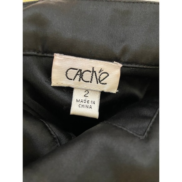 Vintage Cache Sequin Satin Halter Dress Size 2 Cocktail Party Vegas 90s Y2K Glam - Picture 6 of 7